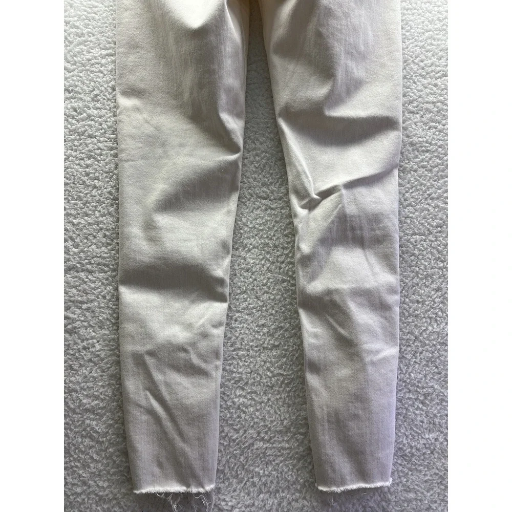 AllSaints Jeans Womens 28 White Grace Slashed Skinny Stretch Pants Pockets Chore